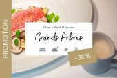 GOOD DEAL with 'Grands Arbres' dinners -30% on the room